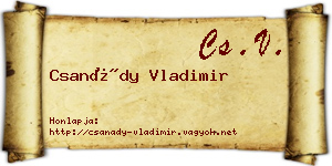 Csanády Vladimir névjegykártya